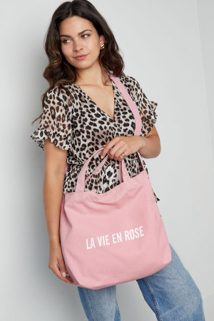 Cabas En Toile La Vie En Rose h5 Image2