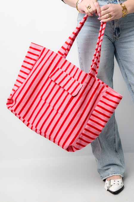 Sacs cabas en polyester décontractés à rayures, accessoires quotidiens 2