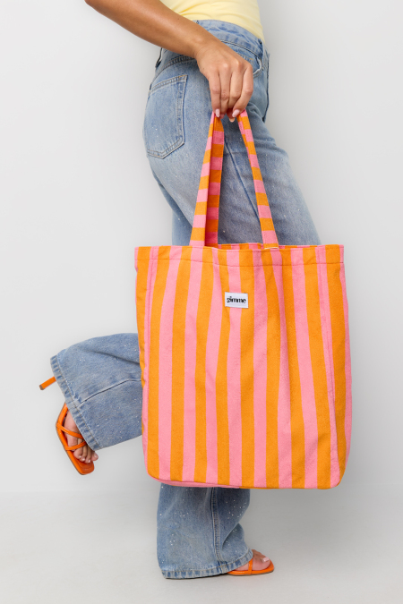 Sacs cabas rayés en polyester simple, accessoires du quotidien 2