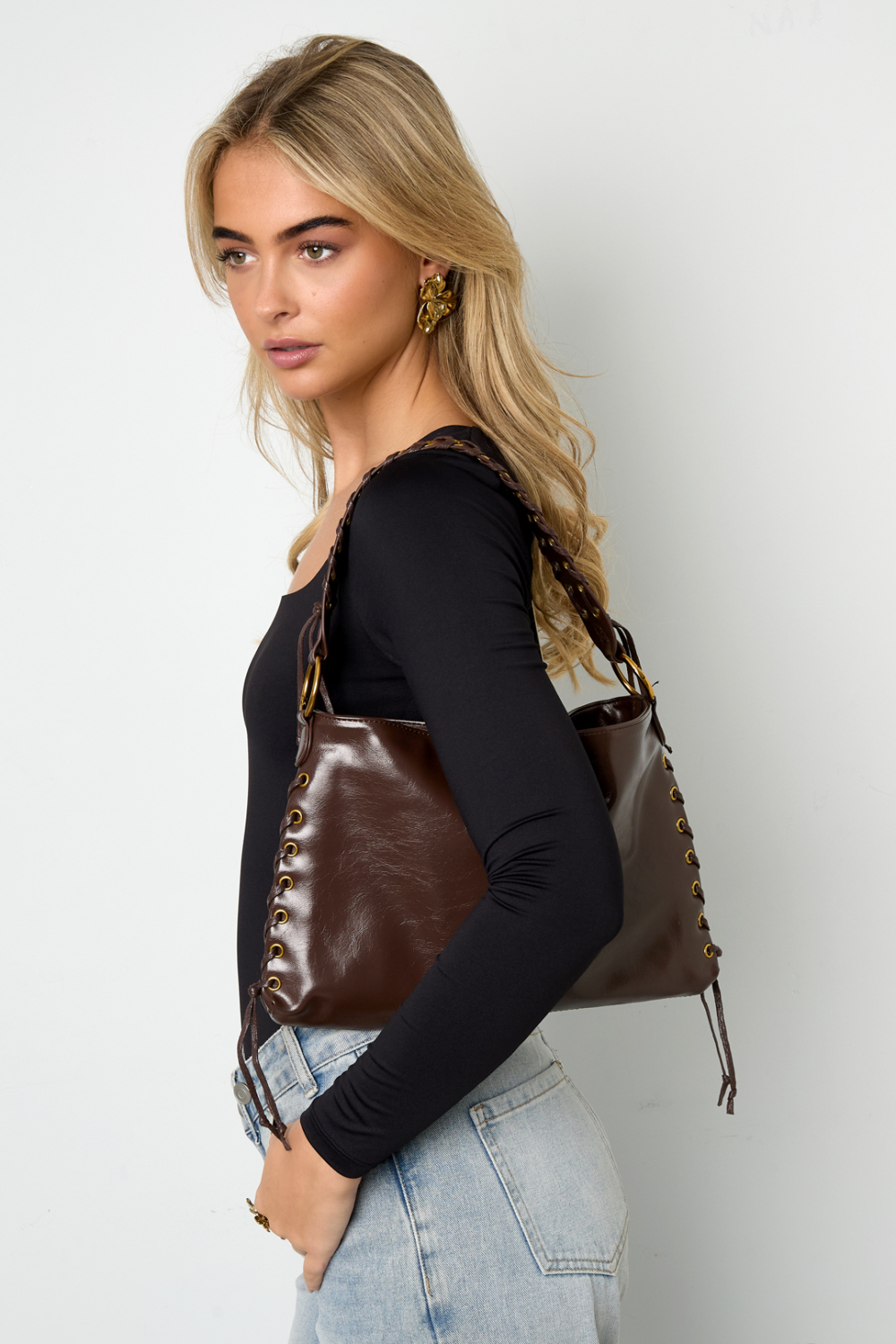 Sacs À Bandoulière Couleur Unie Décontractés En Pu Accessoires Quotidiens Image2