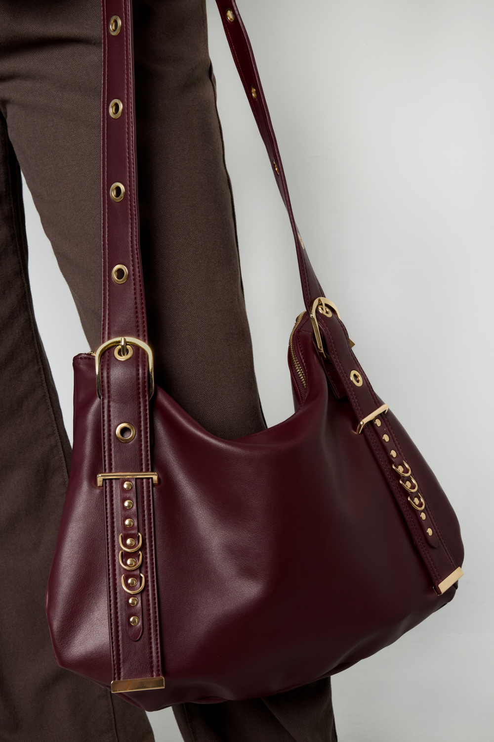 Sacs À Bandoulière Couleur Unie Décontractés En Pu Accessoires Quotidiens Image2
