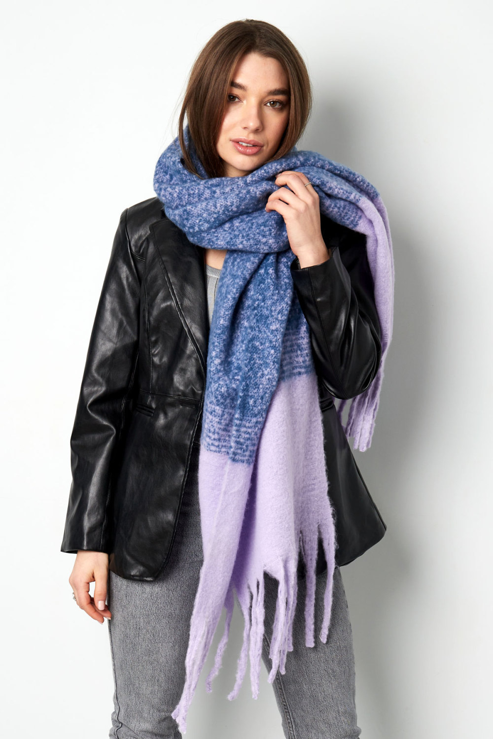 Foulard Coloré Beige Noir Image4