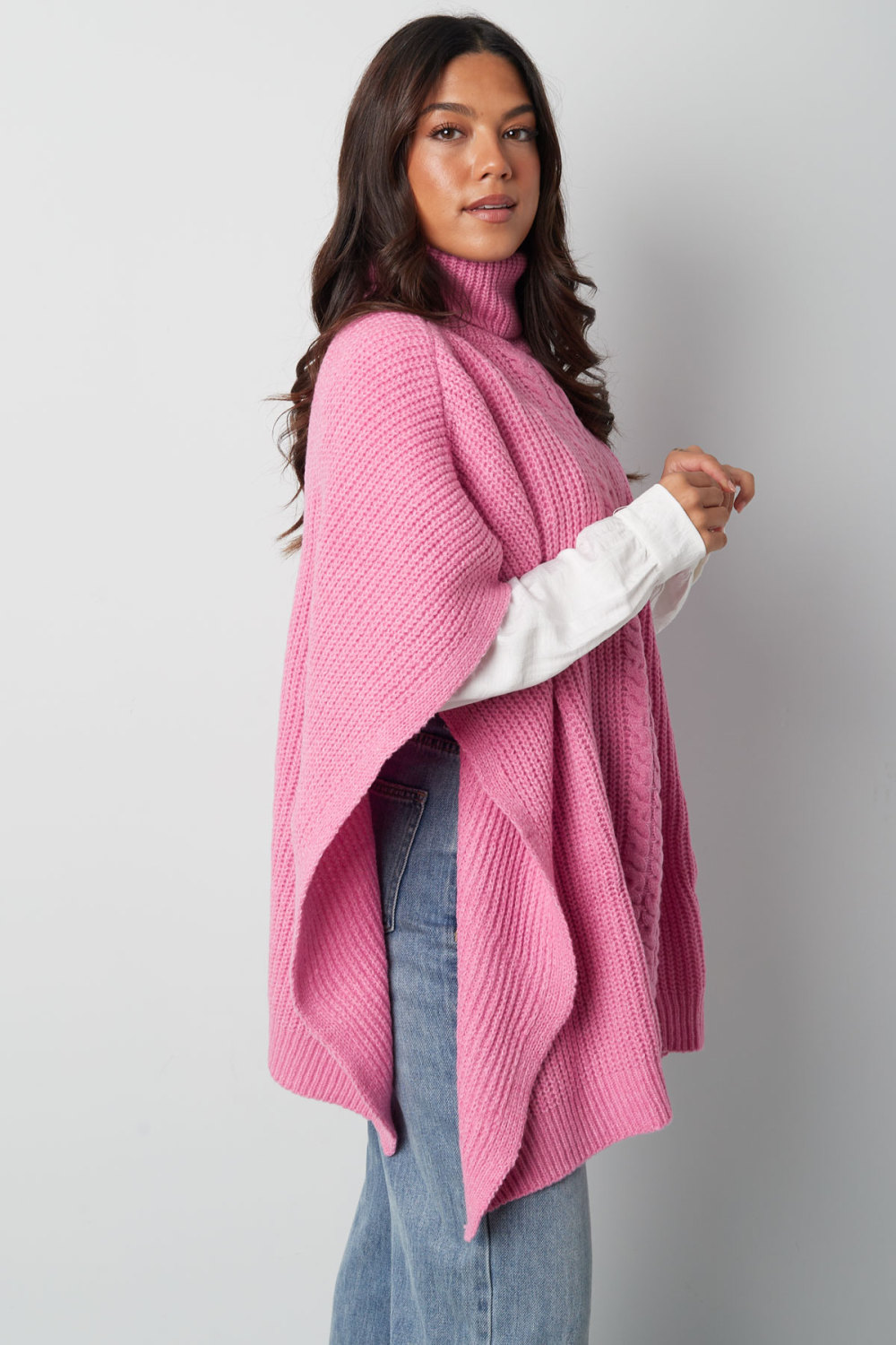 Poncho Tricoté Uni Image3