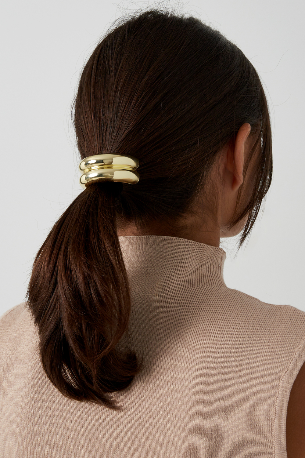 Élastique À Cheveux Au Toucher Raffiné - Doré h5Image2