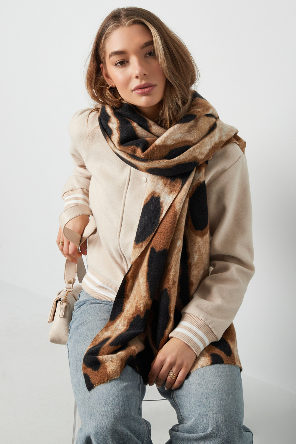 Écharpe Leopard Lover - Marron h5Image3