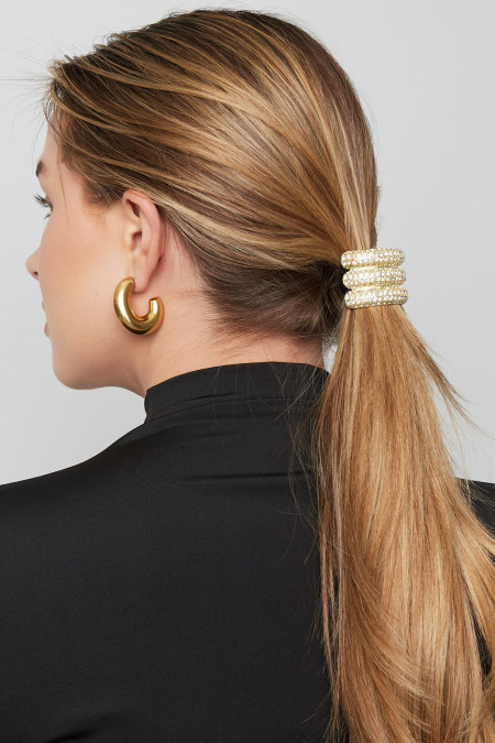 élastique à cheveux brillant élégant 2