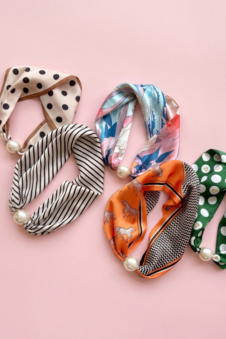 Écharpes d'été multicolores en polyester décontracté, accessoires du quotidien