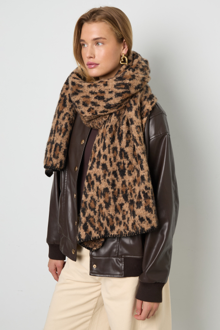 Écharpes d'hiver Imprimé léopard Décontracté Polyester Accessoires quotidiens