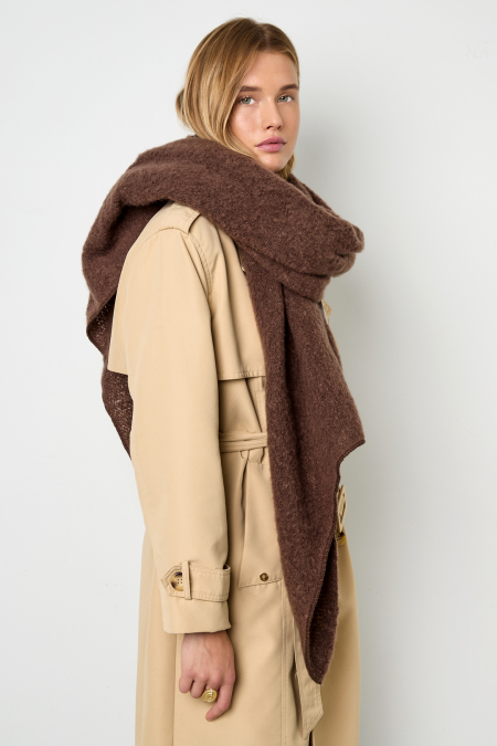 Écharpe douce d'hiver corail Polyester