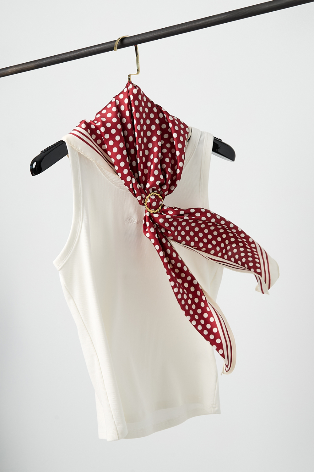 Écharpes D'Été À Pois, Décontractées, En Polyester, Accessoires Du Quotidien Image3