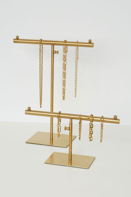 Présentoir colliers chic - doré 2