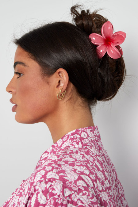 Barrette à cheveux fleur dégradé Hawaii love 2