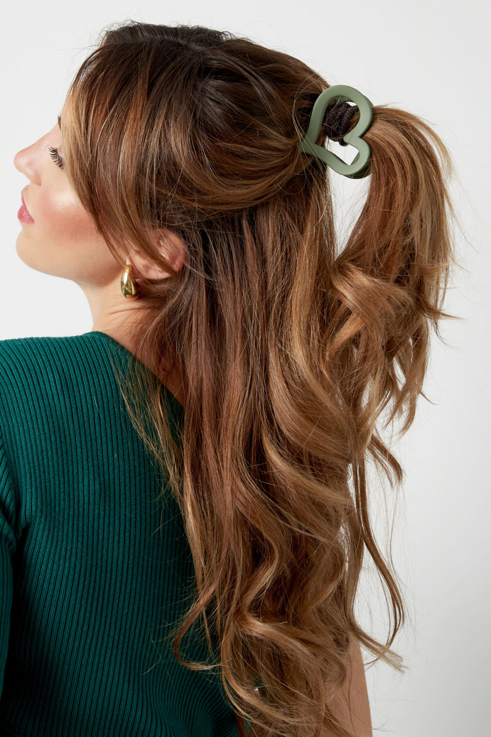 Barrette À Cheveux Coeur Déformé Mat h5Image3