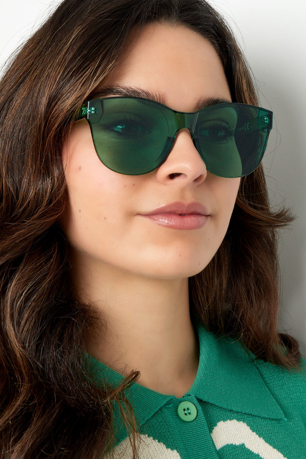 Lunettes De Soleil Tendance Unicolore h5Image4
