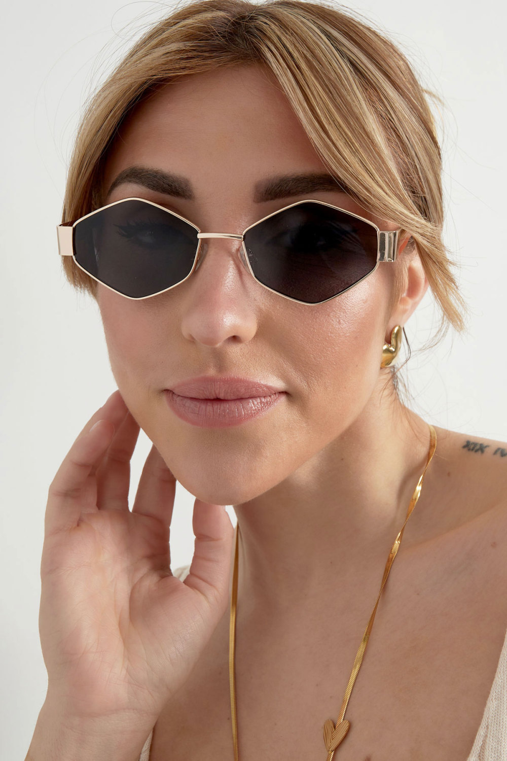 Lunettes De Soleil Toute La Nuit - Couleur Or Noir Image4