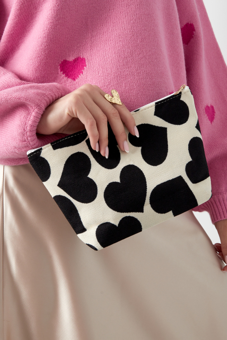 Trousse de maquillage avec coeurs 2