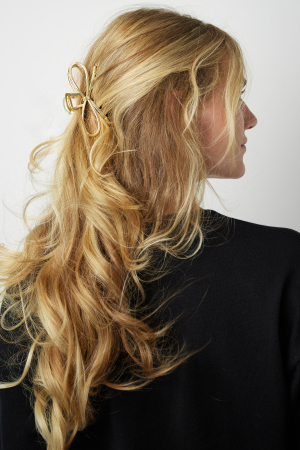 Barrette À Cheveux Noeud Bébé - Doré h5 Image2