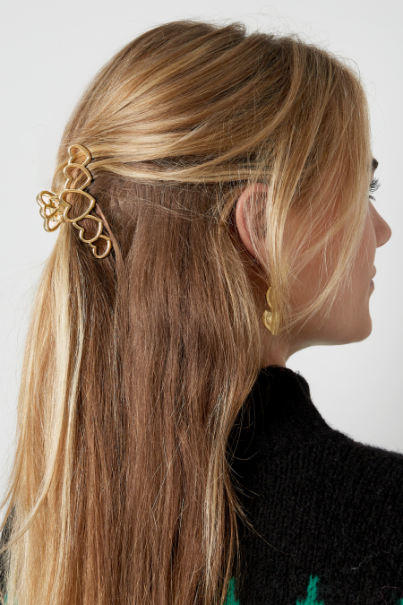 Barrette à cheveux love all over - doré 2