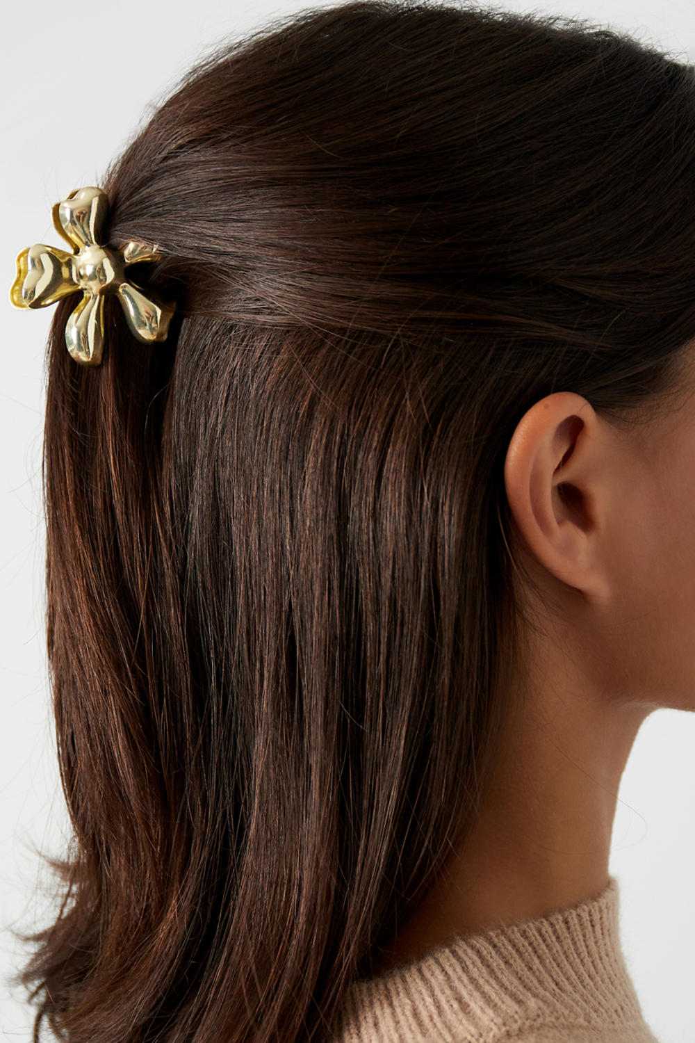 Pince À Cheveux Florale - Dorée Image2
