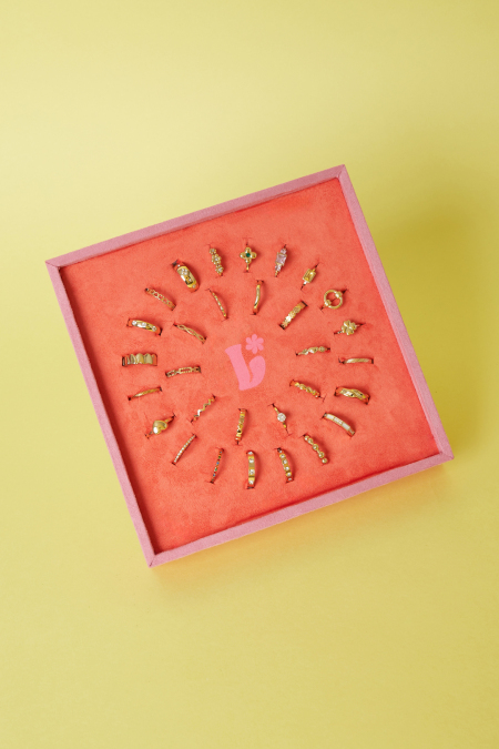 Coffret de présentation de bagues en acier inoxydable Lilli June 2