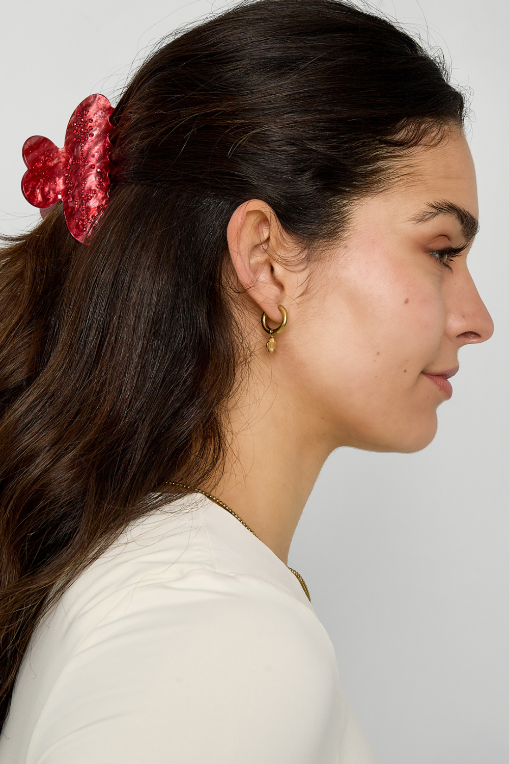 Pinces À Cheveux En Forme De Cœur, Style Décontracté, En Acétate, Accessoires Pour La Saint-Valentin Image2