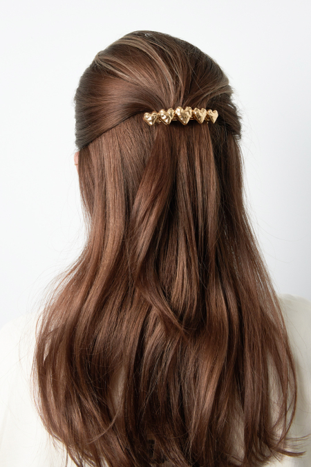 Pinces à cheveux en forme de cœur, accessoires quotidiens en alliage 2