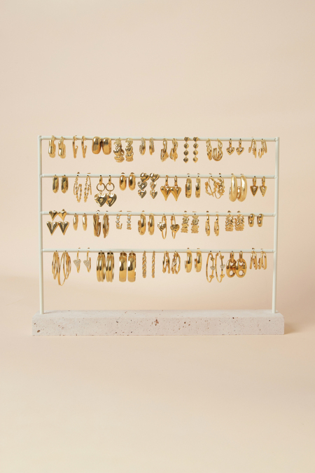 Présentoir de boucles d'oreilles en pierre 2