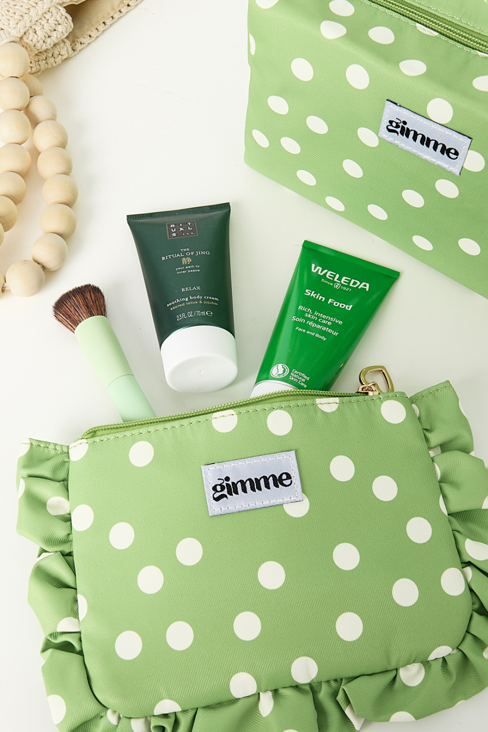 Trousses De Maquillage À Pois En Polyester, Accessoires Quotidiens Décontractés Image2
