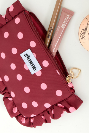 Trousses De Maquillage À Pois En Polyester, Accessoires Quotidiens Décontractés h5 Image3