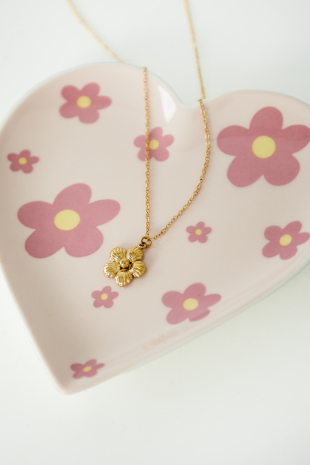 Plateaux à bijoux en forme de cœur, flower power 2