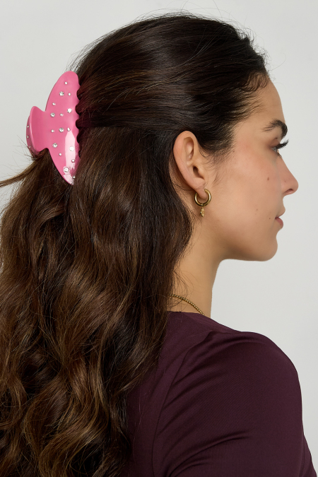 Pinces à cheveux à pois décontractées en acétate imitation feuille Accessoires de Saint-Valentin 2