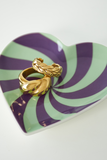 Plateau à bijoux en forme de cœur tourbillonnant 2