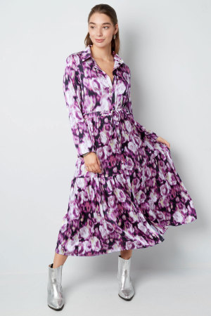 Robe Maxi Femme En Polyester Imprimé Fleur Boutonnée h5 Image5