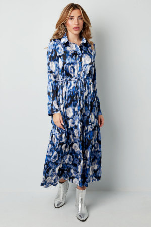 Robe Maxi Femme En Polyester Imprimé Fleur Boutonnée h5 Image7