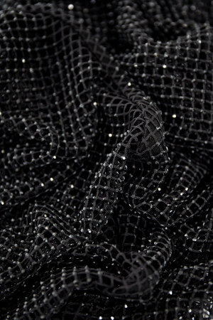 Robe Maxi Femme En Maille Polyester Design À Panneau Transparent h5 Image4