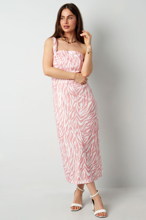 Robe Maxi Femme En Polyester À Épaule Unique Imprimé Zèbre h5 Image7