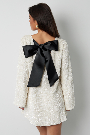 Robe Mini Femme En Polyester Maille Texturée Détail Nœud h5 Image7