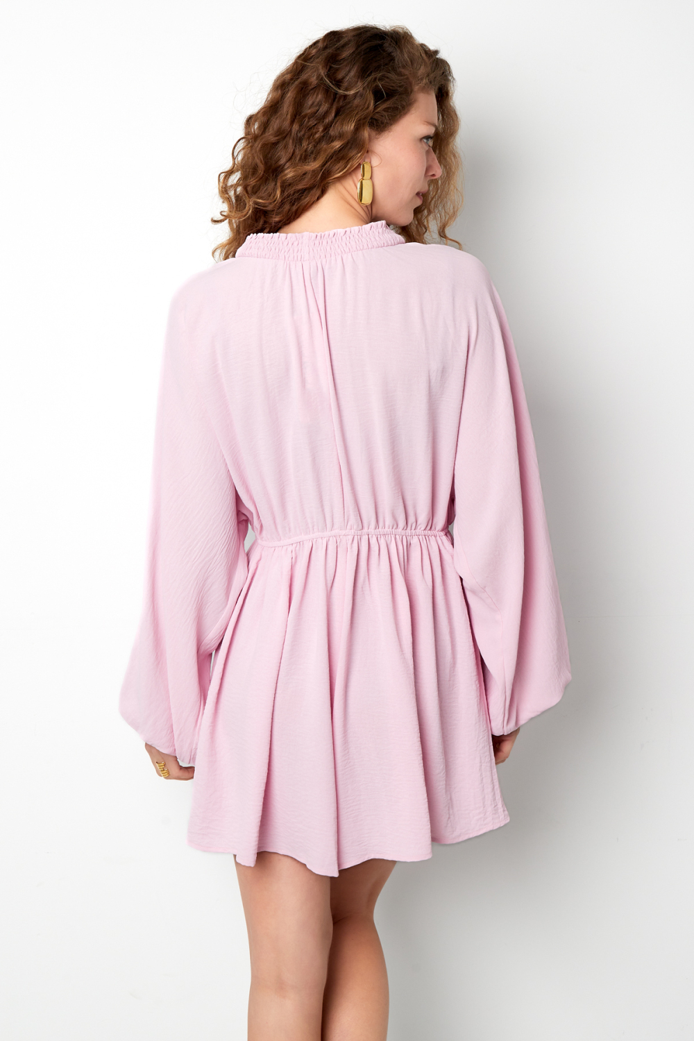 Robe Courte En Fibre De Polyester (Polyester), Couleur Unie, Vêtements Décontractés Printemps/Été Image3
