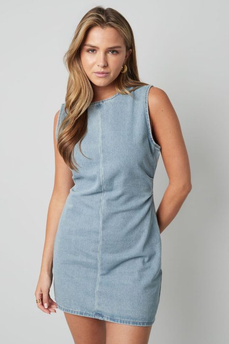 Coton Robe Mini Femme Sans Manches Bodycon