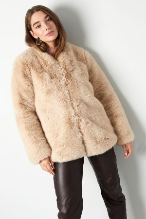 Manteau En Fourrure Synthétique Femme Chaud Manches Longues h5 Image7