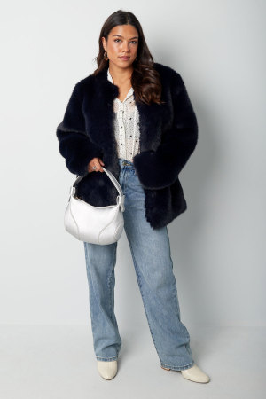 Manteau En Fourrure Synthétique Femme Chaud Manches Longues h5 Image4