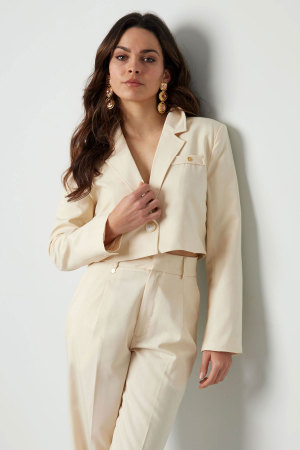 Ensemble De Costume Femme En Polyester Coupe Courte Veste Style h5 Image2