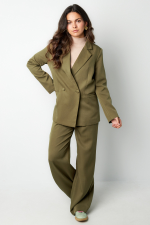 Ensemble De Costume Femme En Polyester À Double Boutonnage Coupe Structurée h5 Image6