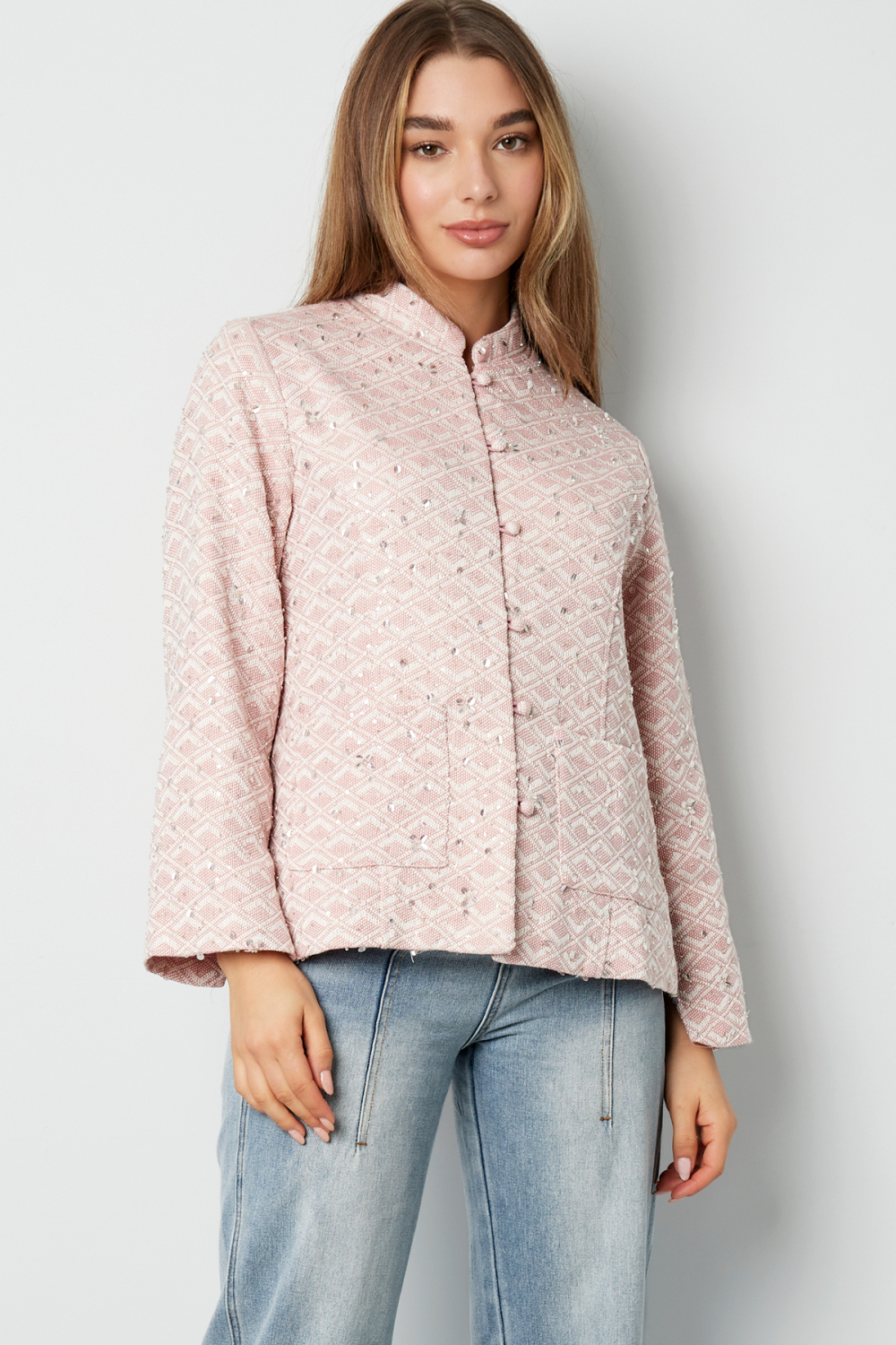 Veste Femme En Polyester Style Chinois Motif Brodé Image5