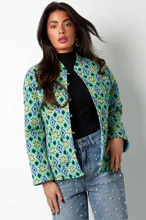 Veste Femme En Rayonne Imprimé Géométrique h5 Image3