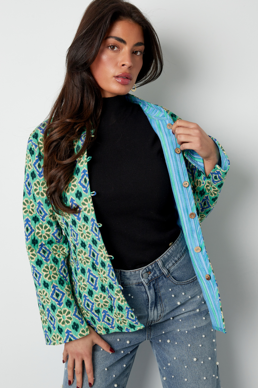 Veste Femme En Rayonne Imprimé Géométrique Image5