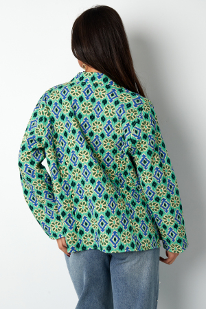 Veste Femme En Rayonne Imprimé Géométrique h5 Image6