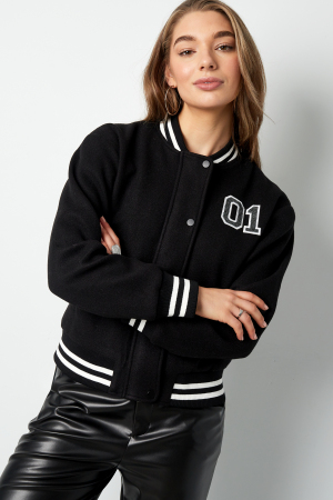 Veste Bomber Femme En Polyester Sportive Numéro Brodé h5 Image2