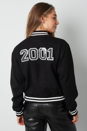 Veste Bomber Femme En Polyester Sportive Numéro Brodé h5 Image4