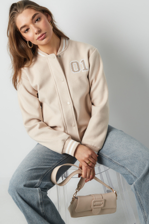 Veste Bomber Femme En Polyester Sportive Numéro Brodé h5 Image8